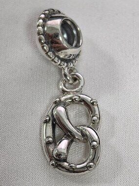 Pandora Pretzel Dangle Charm, S925 Silver Jewelry